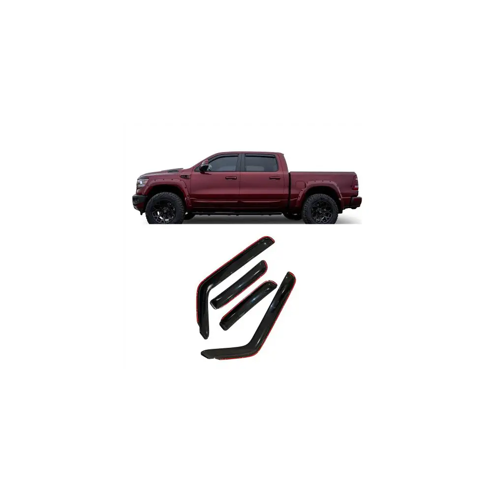 In Channel Rain Guards - Smoke - BLK1494813IN